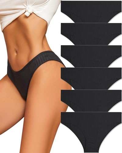 ALL OF ME 6er Pack Unterhosen Damen Baumwolle Unterwäsche Frauen Slip Baumwoll Frauen Slips Soft Hipster Sexy Panties Unterhose Women Underwear Weich Unterhose Mehrpack S-XL