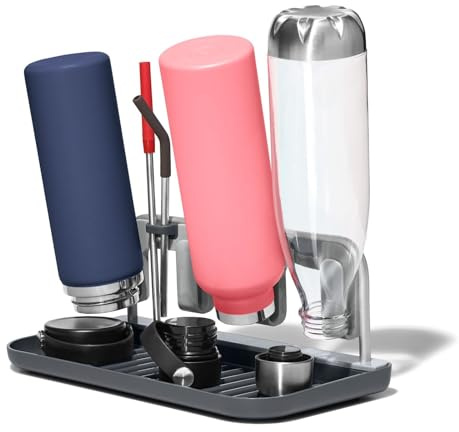 OXO Good Grips-Flaschentrockengestell mit Aluminiumrahmen