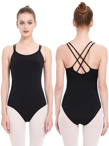 Kefiyis Ballett Trikot Damen Camisole Turnanzug Hohe Elastizität Ballettkleidung Damen Ballettanzug Turnanzug Gymnastikanzug Leotard Tanz body