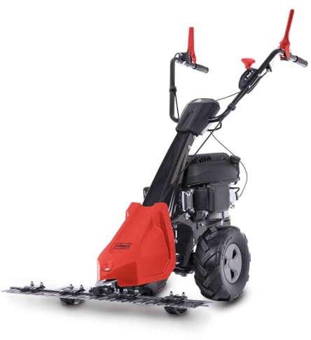 Scheppach Benzin Balkenmäher BMS196-88 | Schnittbreite 880mm | Schnitthöhe 30-60mm | 5,7 PS / 196ccm | für Rasenflächen bis 3000m² | Rasenmäher mit Radantrieb | Führungsholm in 3 Höhen | Hochgrasmäher