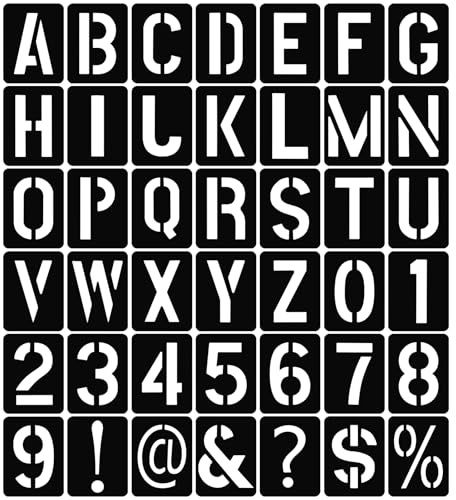 42 Stück Schablone Buchstaben Set Wiederverwendbare Buchstaben Schablone