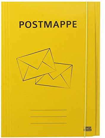 TIPTOP OFFICE Starke Dreiflügelmappe"Postmappe" A4, Gelb, 25.5 x 0.5 x 35 cm, 408228