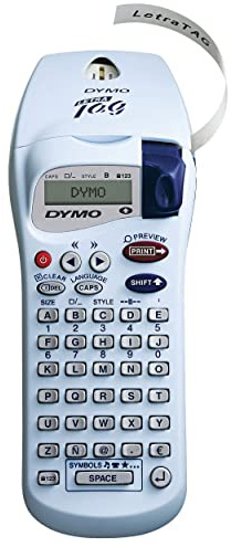 DYMO LetraTag XR Beschriftungsgerät Handgerät | Tragbares Etikettiergerät mit ABC Tastatur | Ideal für zu Hause | Silber