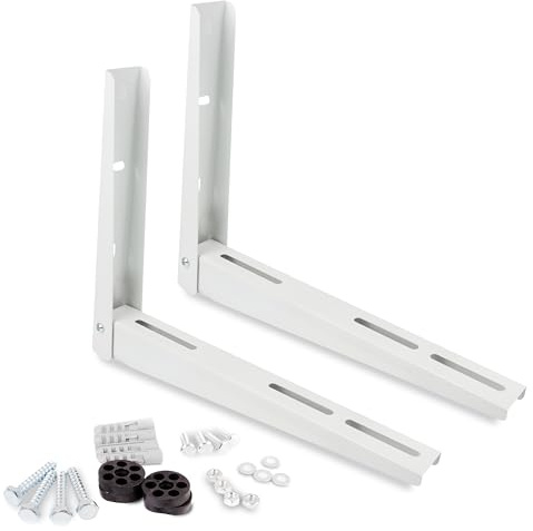 SYSTERM Universal zwei Arme Wandkonsole Set für Split Klima Klimaanlage Klimageräte Wandhalterung für Klimaanlage Außengerät und Wärmepumpe bis 180kg Halterung Stahl Wandhalter Montagekonsole