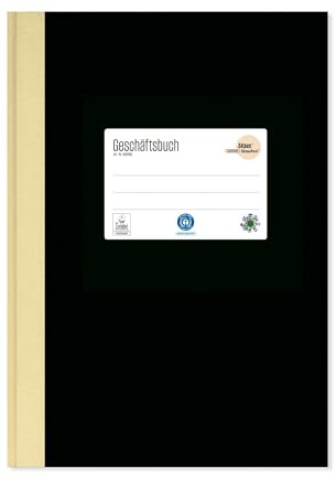 Staufen Ursus Style Geschäftsbuch, DIN A4, hochwertiger Leineneinband, Lineatur 5 mm kariert, 144 Blatt, premiumweißes 80g/m² Recyclingpapier, 1 Stück, Green