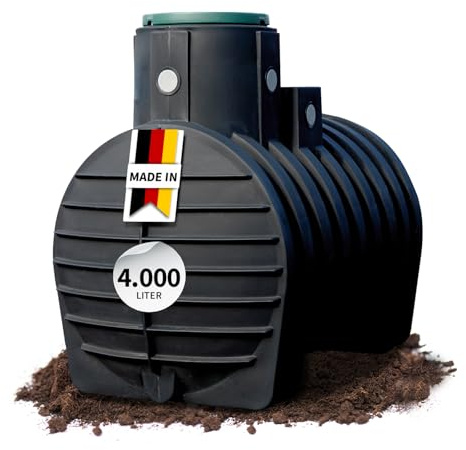 4rain Mono Erdtank 4000 Liter inkl. Tankabdeckung Unterirdischer | monolithischer Regenwasserspeicher frostsicher, stabil & langlebig Nachhaltiger Regenspeicher für Haus, Garten & Bewässerung