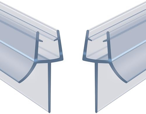 Duschraum flintronic Duschdichtungen für Duschtüren, Ersatz Dichtung 4-6mm Glastür, Duschtürdichtung Wasserabweiser mit Dichtlippe, Dichtung Duschwand Badewanne Duschkabine I Duschabdichtung Gerade