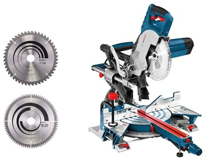 Bosch Professional Kapp- und Gehrungssäge GCM 8 SJL (Ø: 216mm, inkl. 2x Sägeblatt Standard + Optiline Wood) - Amazon Exclusive