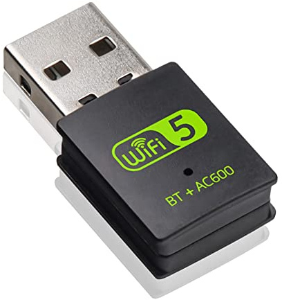 RUIZHI WLAN-Stick, USB, 600 Mbit/s, Bluetooth-Adapter 4,2, Dongle 2,4 GHz/5,8 GHz, Karte für Laptop PC Windows 11/10/8/8,1/7/XP, Mac 10.9-10,15