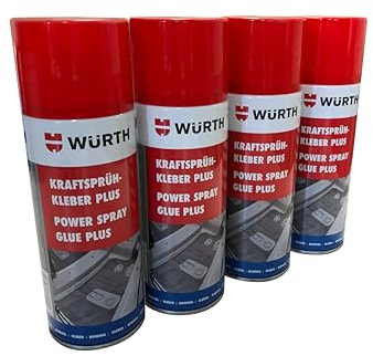 Würth Kraftsprühkleber Plus 4x 400ml extra starker Sprüh kleber