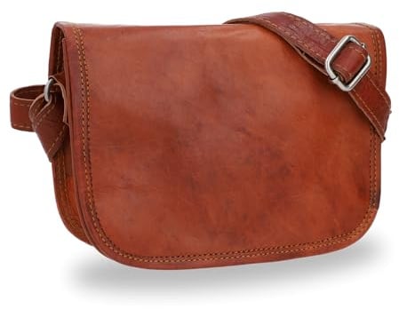 Gusti Leder Umhängetasche Damen Summer M - Mittelgroße Handtaschen Für Damen - Vintage Crossbody Bag mit verstellbarem Schultergurt - Leder Tasche für Alltag und Reise