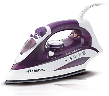 Ariete 6235 Dampfbügeleisen – Bügeleisen mit Keramiksohle – Dauerdampf 25 g/Min – Dampfstoß 140 g/Min – Vertikaldampf – 2000 Watt