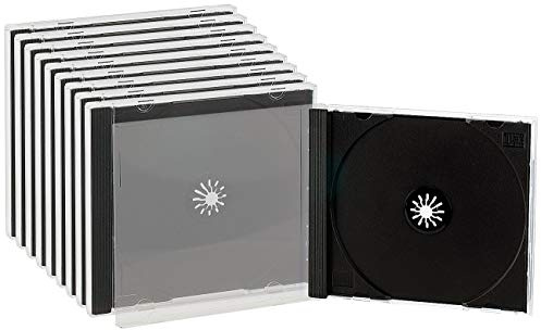 PEARL Doppel CD Hüllen: Doppel-CD-Jewel-Boxen im 10er-Set, schwarzes Tray (Jewelcase, Hüllen Jewel Casees, Box)