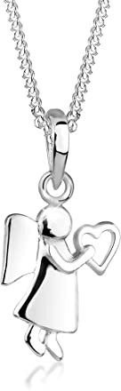 Elli Halskette Damen Engel Herz Talisman in 925 Sterling Silber (45 cm)