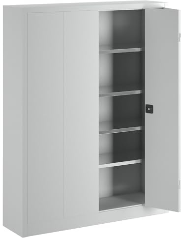 Certeo | Werkstattschrank | Höhe 1950 | Breite 1500 | Höhe 1950 mm, Breite 1500 mm, Tiefe 400 mm, grau