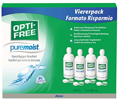 Opti-Free PureMoist Kontaktlinsen-Pflegemittel, Systempack, 4 x 300 ml