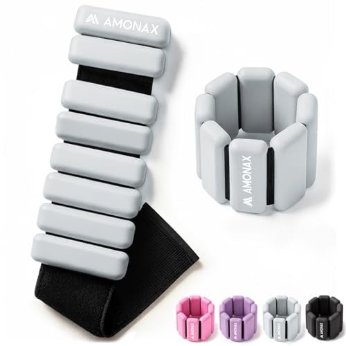 Amonax Gewichtsmanschetten Ankle Weights Set, Fitness Gewichte Für Beine Und Arme, 2x0,5kg Gewichte Handgelenk Für Frauen Männer, Pilates Gewichte Leg Weights