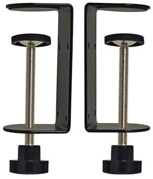 Jhanw 7,6 cm C-Klemme mit vier kleinen Löchern auf der Rückseite, 2 Stück, verstellbare Schreibtisch-C-Klemmen für Bereich 0,9 cm ~ 8,6 cm, vielseitige Klemme für Bremse, Teilemontage, Befestigung,