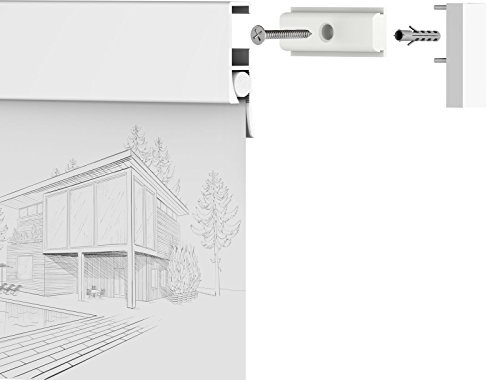 Leha® Klemmschiene Switch Spezial aus Aluminium mit Spezial Soft-Gummisystem - Länge: 0.5 m (1x50cm), Farbe: Weiß