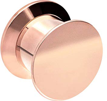 PIERCINGLINE Chirurgenstahl Plug GLÄNZEND Piercing Ohr Tube Tunnel Roségoldfarben 10 mm