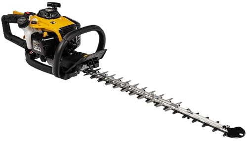 TEXAS Profi Heckenschere Benzin HTL2300 56cm Schnittlänge | 28mm Schnittstärke | 2-Takt | 23ccm Hubraum | 650W | Doppelklinge | Seilzugstarter | drehbarer Handgriff 180°