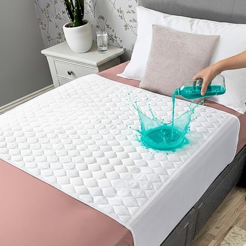 Hygge Sheets® Inkontinenzunterlage Erwachsene | Bettbreite bis 90 cm | Waschbarer wasserdichter Matratzenschoner Bambus 5 Schichten & Einschlagseiten | Wiederverwendbar