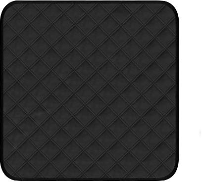 Waschbare Inkontinenz Stuhlauflage wasserdichte Saugfähige Sitzauflage Inkontinenzunterlage für Rollstuhl Autositz Sofa 53X55cm 1pc (Schwarz, 53x55cm)