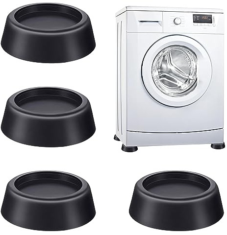 Gwolf schwingungsdämpfer waschmaschine, 4 stück antirutschmatte waschmaschine - verhindern, dass sich die Waschmaschine bewegt - antivibrationsmatte waschmaschine für Waschmaschinen & Trockner(4,45cm)