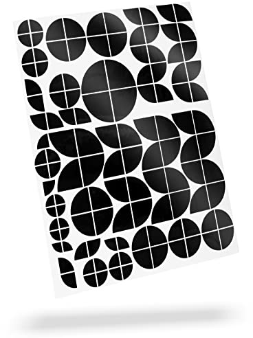 Blackshell® Emblem Aufkleber passend für BMW Logo - 124 tlg. Set für alle Embleme am Auto oder Motorrad in schwarz glänzend