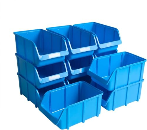 Hünersdorff 12x Sichtbox Stapelbox Lagerbox in Größe 4, aus Polypropylen (PP)