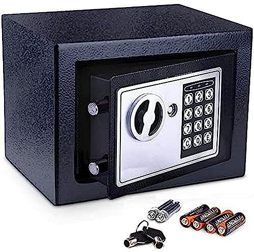 Nictemaw Tresor, Elektronischer Safe, Möbeltresor, Schlüsseltreso, Zifferntastatur sicher, feuerfest wasserdicht, perfekt für Hause Büro Hotel Business Schmuck Bargeldverbrauch Lagerung Schwarz