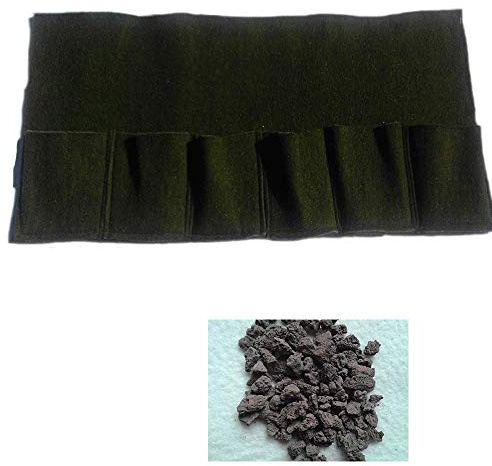 Teichbauzentrum Sankt Julian Pflanztasche f.Teichpflanzen 6er MINI + GRANULAT/Teicherde 9,6 Kg Körnung 2-8 mm Bewuchsmatte Pflanzkorb Korb
