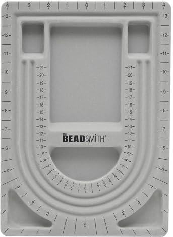 BeadSmith Perlenbrett, Perlendesign, 23 von 33 cm, grau, beflockt