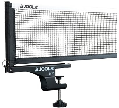 JOOLA 31008 Tischtennisnetz Easy-Indoor Garnitur Freizeitsport - Netzspannung verstellbar, Schwarz, 183 CM x 15,25 CM
