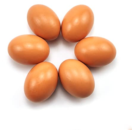 Holzeier Nesteier für Hühner, Künstliche Holzeier Helfen Beim Legen, Landwirtschaftliches Werkzeug für Geflügel 6 Pcs Holzeier Nesteier für Eierkartons & Eierpaletten