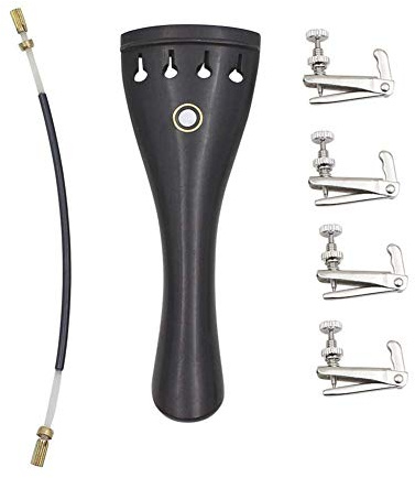 Violine Saitenhalter 3 in 1 Ebenholz Feinstimmer Kit Ersatzteil für Musiker Konzerte Unterricht Anfänger Profis