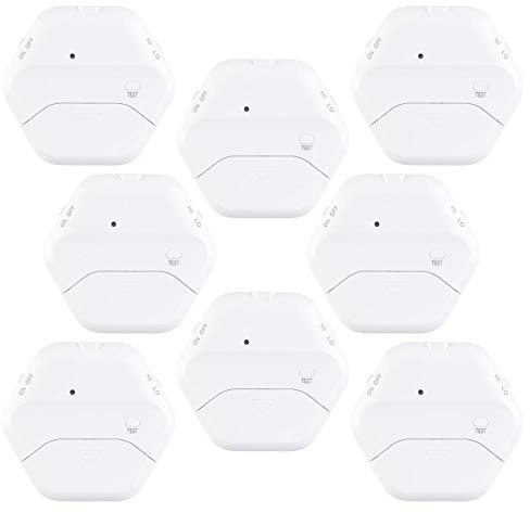 VisorTech Glasbruchsensoren: 8er-Set extradünne Glasbruchmelder, 2 Stufen, 95 dB, 54 Monate (Glasbruchalarm, Glasbruchmelder Fenster, Erschütterungssensor)