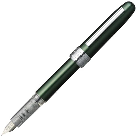 PLATINUM Plaisir PGB-1000#41 Füllfederhalter/Federstärken: F fein/Farbe: Green/Grün/Handgefertigt/Kunststoffverpackung/Füllhalter
