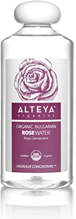 Alteya Bio Rosenwasser 500ml - 100% USDA Bio-zertifiziert, GROSSE PACKUNG, Damascena Hydrolat, Feuchtigkeitsspendend, ohne Alkohol, Naturrein, Für Alle Hauttypen, Vegan