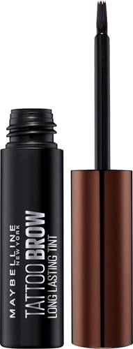 Maybelline New York Augenbrauenfarbe, Tattoo Brow Gel Tint, Mit Peel-off-Formel, Nr. 3 Dark Brown, 5 ml