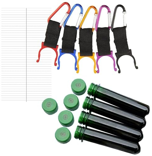 geo-versand 5er Set Petlinge zum aufhängen mit Halterung und Logstreifen Geocaching T5 Angel