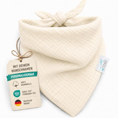 Hundehalstuch, Oeko-TEX® Standard 100 - Hunde Halstuch als Geschenk für Hundeliebhaber (Beige)