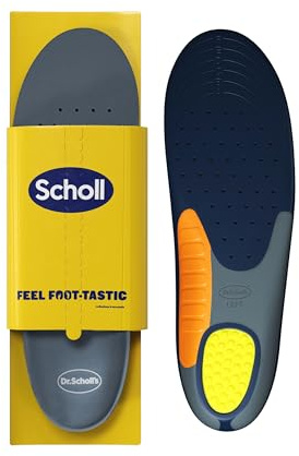 Scholl Heavy Duty Support Einlegesohlen für Männer, Größe 40-46.5 - für kräftige & große Männer 90+kg, breite Füße, stoßdämpfend, stützt das Fußgewölbe, verteilt den Druck, passgenaue Einlagen, 1 Paar