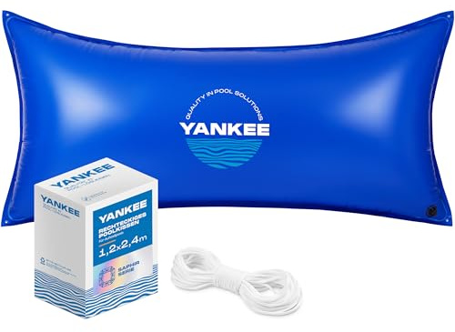 Yankee Poolkissen Winter 120x240 cm | Aufblasbares Pool Luftkissen für Poolabdeckung Winter | rechteckiges, kältebeständiges & reißfestes PVC Schutzkissen zum Überwintern des Pools
