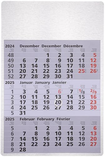 Güss 3-Monatswandkalender Metall