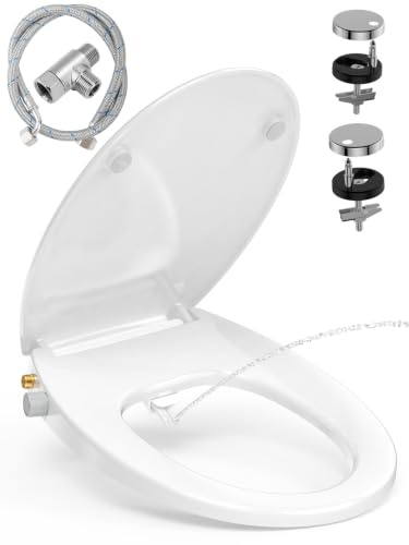 YEAUPE PRO Tavoletta WC Forma O in Urea Non Elettrico con Bidet, Soft Close | Sedile WC con acqua regolabile, sgancio rapido, facile pulizia e installazione semplice, adatto per WC domestici forma O