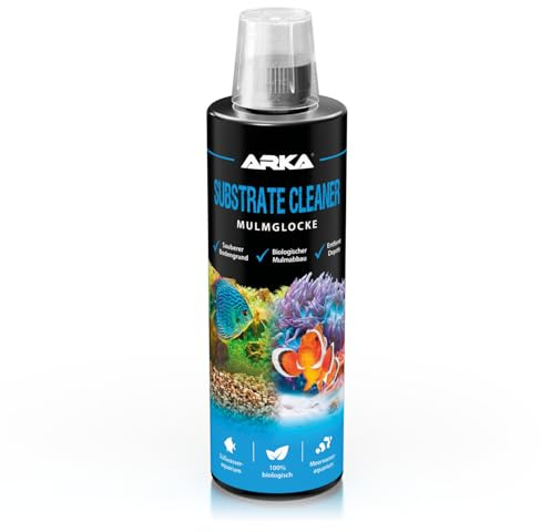Mulmsauger Aquarium 473 ml – flüssiger biologischer Bodengrundreiniger gegen Mulm, Schlamm & Futterreste – ohne Sauger – für Süß- & Meerwasser – ARKA Substrate Cleaner
