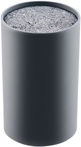 TokioKitchenWare Messerhalter: Universeller Messerblock mit Borsten-Einsatz, schwarz (Messerblock mit Borsteneinsatz, Universal, Bürste)