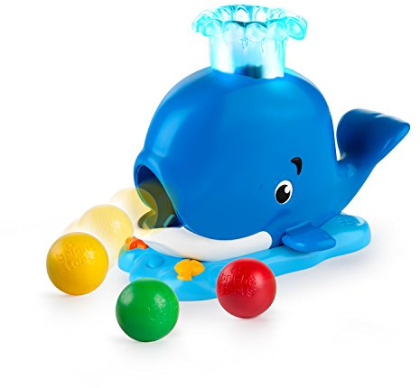 Bright Starts Silly Spout Whale Popper Ballspielzeug mit Musik Lichtern und 3 bunten Bällen, Mehrfarbig