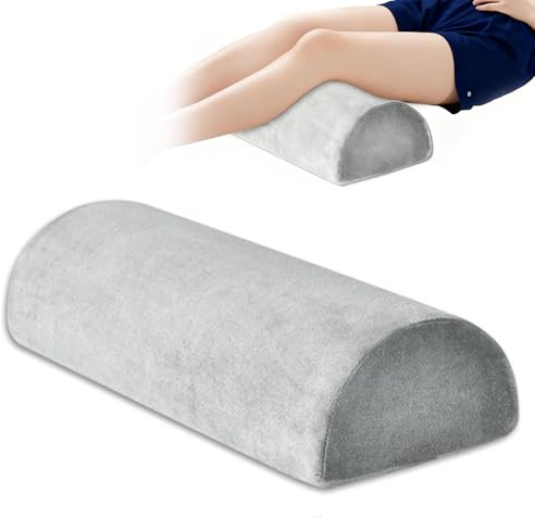 GREATRICH Lagerungskissen für Knie und Beine, Knierolle Lagerungsrolle aus Memory-Schaum, Halbmond-Form für Seitenschläfer und Rückenlage, Lindert Rücken- und Hüftschmerzen, Ideal für Nachtruhe